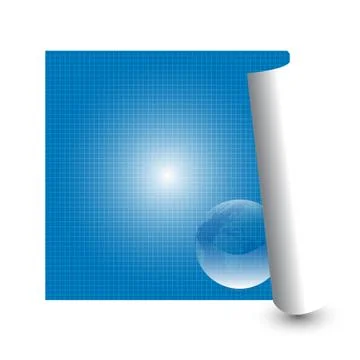 Abstract vector page layout design with globe Illustrazione stock