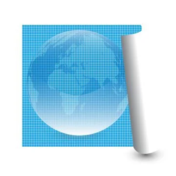 Abstract vector page layout design with globe Illustrazione stock