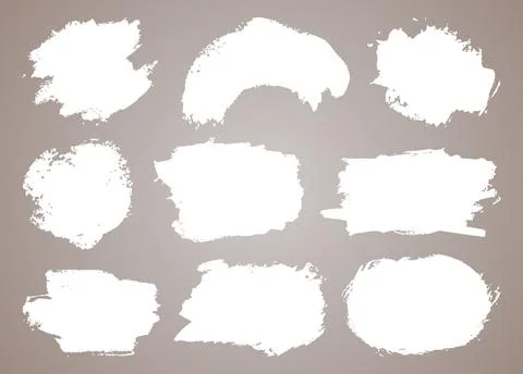 Abstract vector paint set. Isolated grunge elements for paper design. Ink paint Stock Illustration