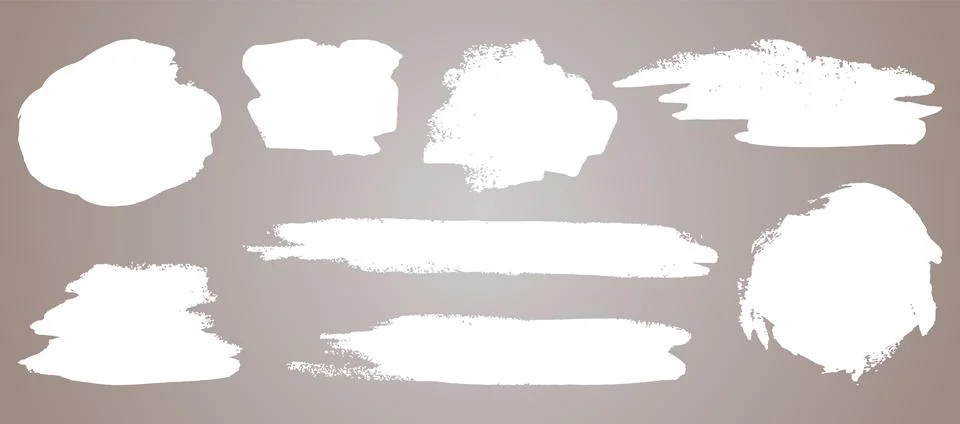 Abstract vector paint set. Isolated grunge elements for paper design. Ink paint Stock Illustration