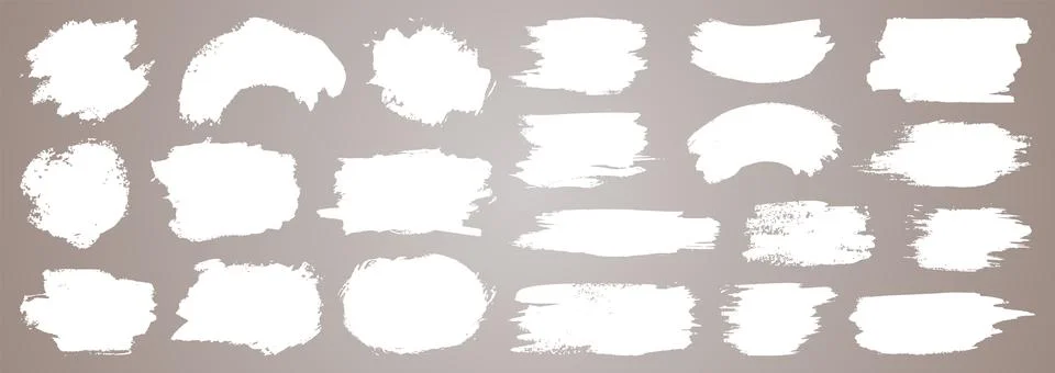 Abstract vector paint set. Isolated grunge elements for paper design. Ink paint Illustrazione stock