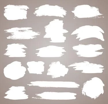 Abstract vector paint set. Isolated grunge elements for paper design. Ink paint イラスト素材