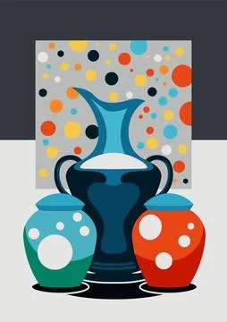 Abstract vector painting for interior Stock Illustration