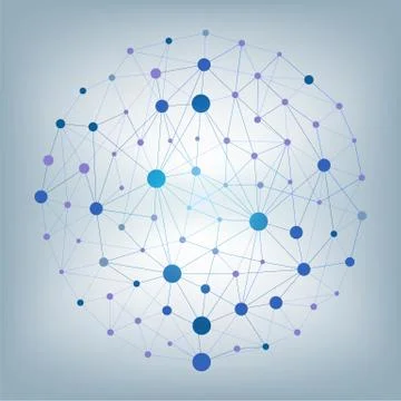 Abstract vector particles and lines. Plexus effect. Futuristic vector Stock Illustration