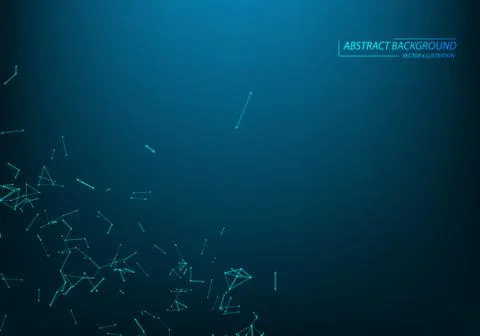 Abstract vector particles and lines. Plexus effect. Futuristic illustration.  Stock Illustration