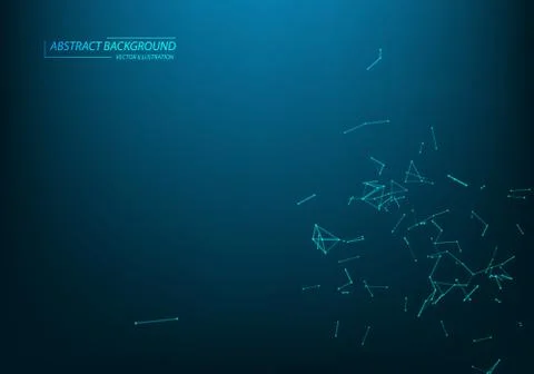 Abstract vector particles and lines. Plexus effect. Futuristic illustration.  Illustrazione stock