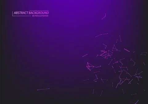 Abstract vector particles and lines. Plexus effect. Futuristic illustration.  Stock Illustration