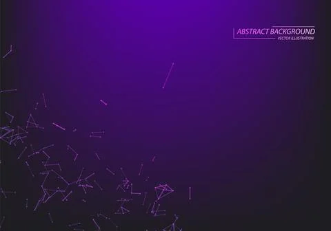 Abstract vector particles and lines. Plexus effect. Futuristic illustration.  Stock Illustration