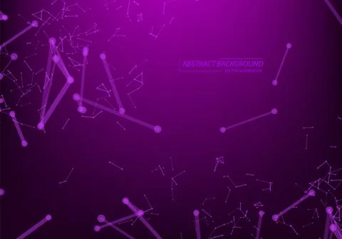 Abstract vector particles and lines. Plexus effect. Futuristic illustration.  イラスト素材