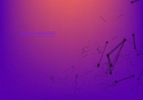 Abstract vector particles and lines. Plexus effect. Futuristic illustration.  Stock Illustration