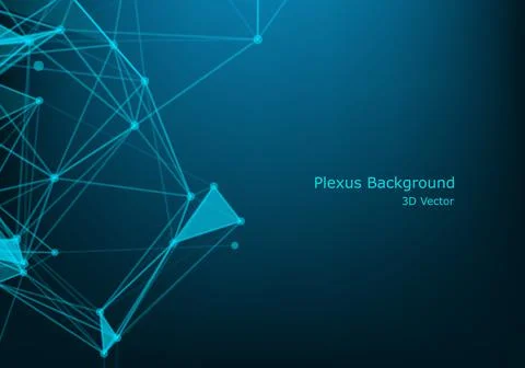 Abstract vector particles and lines. Plexus effect. Futuristic illustration.  イラスト素材