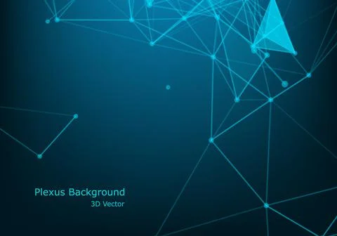 Abstract vector particles and lines. Plexus effect. Futuristic illustration.  Stock Illustration