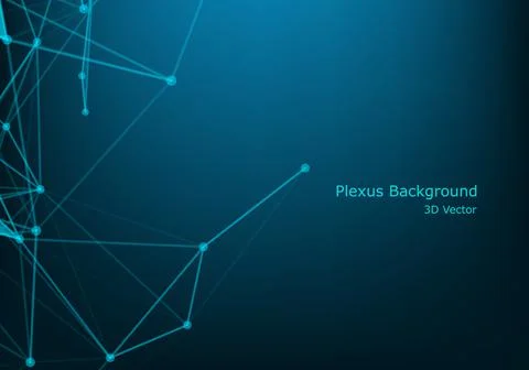 Abstract vector particles and lines. Plexus effect. Futuristic illustration.  Stock Illustration