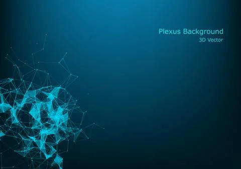 Abstract vector particles and lines. Plexus effect. Futuristic illustration.  스톡 일러스트