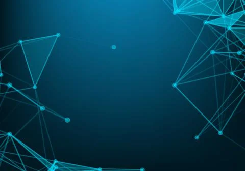 Abstract vector particles and lines. Plexus effect. Futuristic illustration.  Illustrazione stock