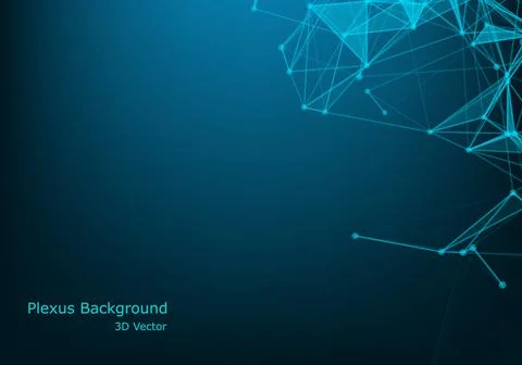 Abstract vector particles and lines. Plexus effect. Futuristic illustration.  스톡 일러스트
