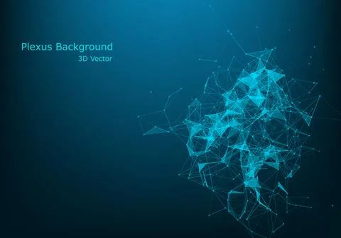 Abstract vector particles and lines. Plexus effect. Futuristic illustration.  스톡 일러스트