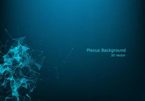 Abstract vector particles and lines. Plexus effect. Futuristic illustration.  Stock Illustration