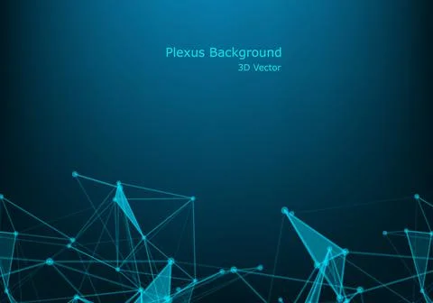 Abstract vector particles and lines. Plexus effect. Futuristic illustration.  스톡 일러스트