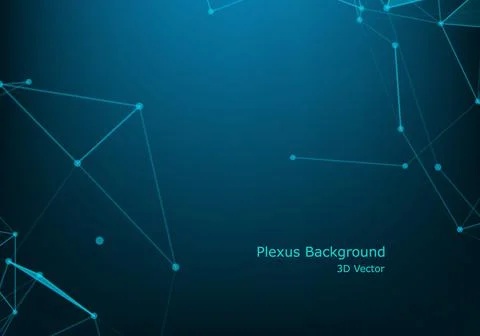 Abstract vector particles and lines. Plexus effect. Futuristic illustration.  Stock Illustration