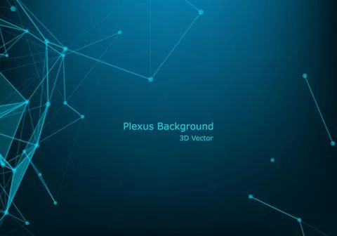 Abstract vector particles and lines. Plexus effect. Futuristic illustration.  Illustrazione stock