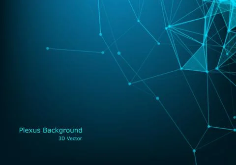 Abstract vector particles and lines. Plexus effect. Futuristic illustration.  스톡 일러스트