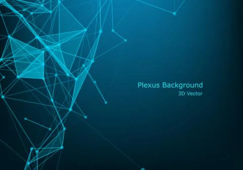 Abstract vector particles and lines. Plexus effect. Futuristic illustration.  스톡 일러스트