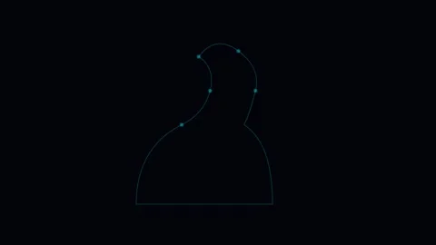 Abstract vector path with glowing anchor points on a dark background Stock Footage 338310624