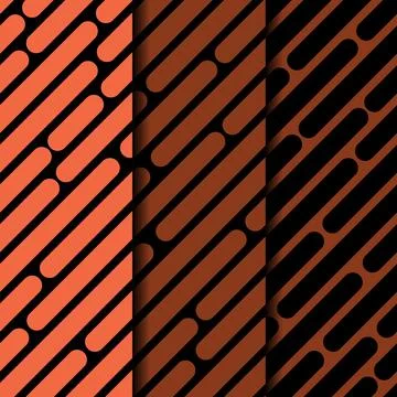 Abstract vector pattern background, lines at an angle, orange, black Stock Illustration