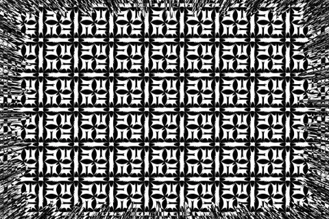 Abstract vector pattern - black and white Stock Illustration