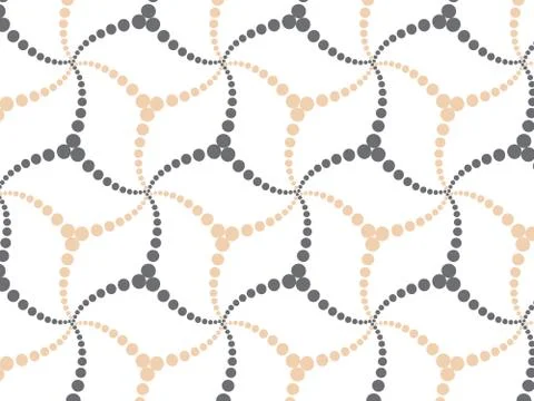 Abstract vector pattern with black and white of circle is arranged in a curve Stock Illustration