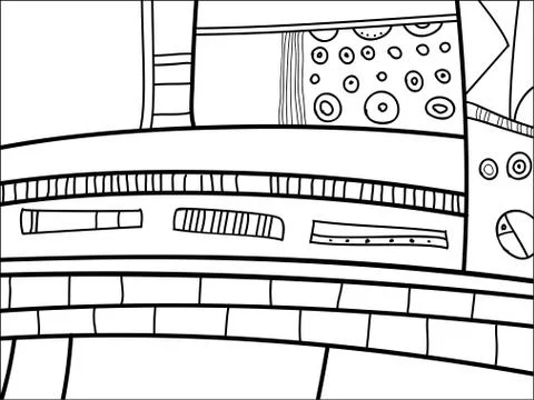 Abstract vector pattern, black and white doodles. Background for poster Stock Illustration