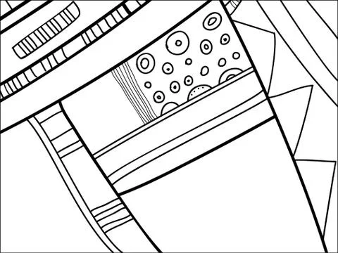 Abstract vector pattern, black and white doodles. Background for poster Stock Illustration