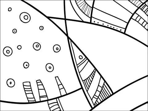 Abstract vector pattern, black and white doodles. Background for poster Stock Illustration