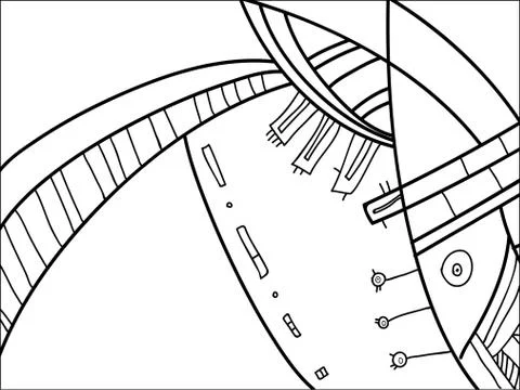 Abstract vector pattern, black and white doodles. Background for poster Stock Illustration