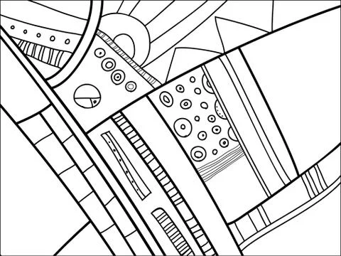 Abstract vector pattern, black and white doodles. Background for poster Stock Illustration