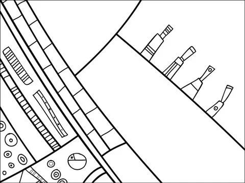 Abstract vector pattern, black and white doodles. Background for poster Illustrazione stock