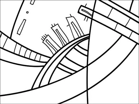 Abstract vector pattern, black and white doodles. Background for poster Stock Illustration