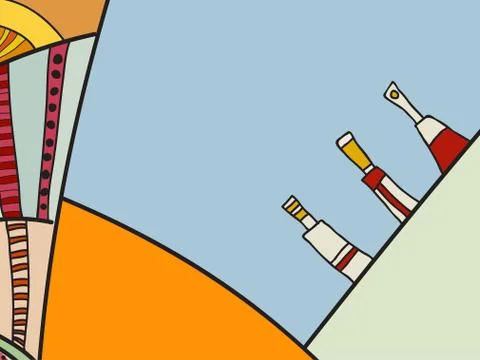 Abstract vector pattern, black and white doodles. Background for poster 스톡 일러스트