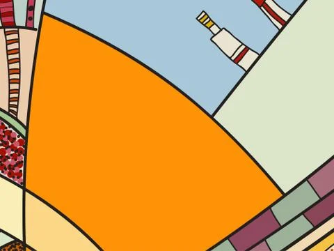 Abstract vector pattern, black and white doodles. Background for poster Illustrazione stock