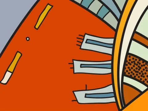 Abstract vector pattern, black and white doodles. Background for poster Stock Illustration