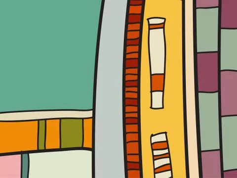 Abstract vector pattern, black and white doodles. Background for poster Stock Illustration