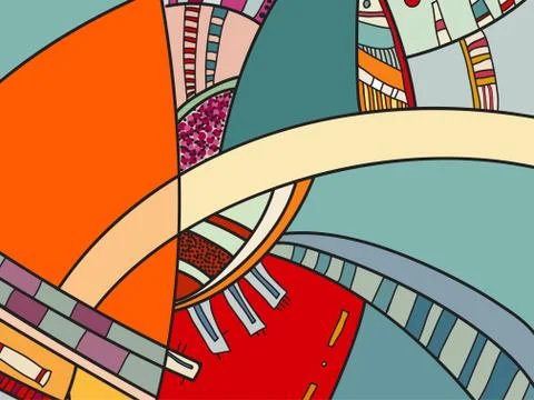 Abstract vector pattern, black and white doodles. Background for poster 스톡 일러스트