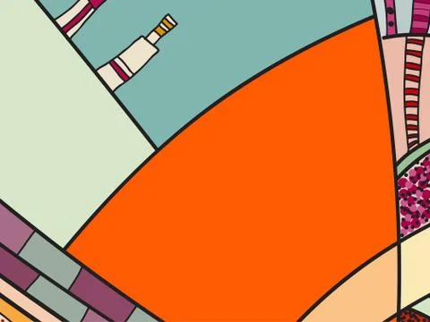 Abstract vector pattern, black and white doodles. Background for poster Stock Illustration