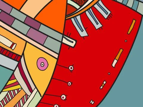 Abstract vector pattern, black and white doodles. Background for poster 스톡 일러스트