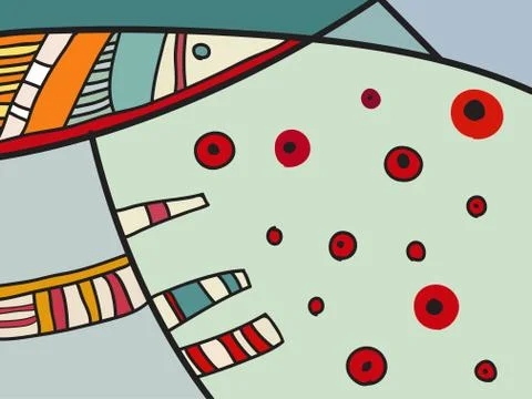 Abstract vector pattern, black and white doodles. Background for poster Stock Illustration