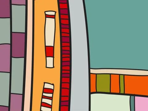 Abstract vector pattern, black and white doodles. Background for poster Stock Illustration