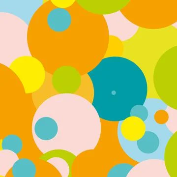 Abstract vector pattern of bright multicolored circles Illustrazione stock