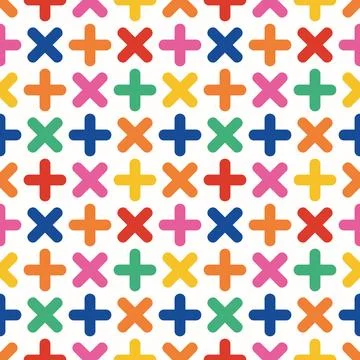 Abstract vector pattern design. Seamless pattern with colorful simple shapes. イラスト素材