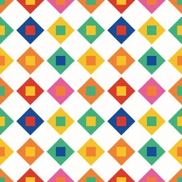 Abstract vector pattern design. Seamless pattern with colorful simple shapes. Illustrazione stock